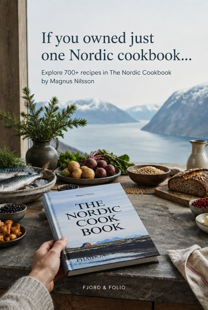 Fjord & Folio Pinterest artwork for The Nordic Cookbook