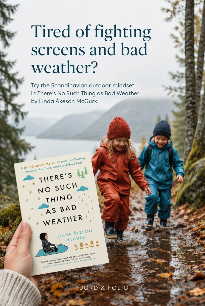 Fjord & Folio Pinterest artwork for There’s No Such Thing as Bad Weather